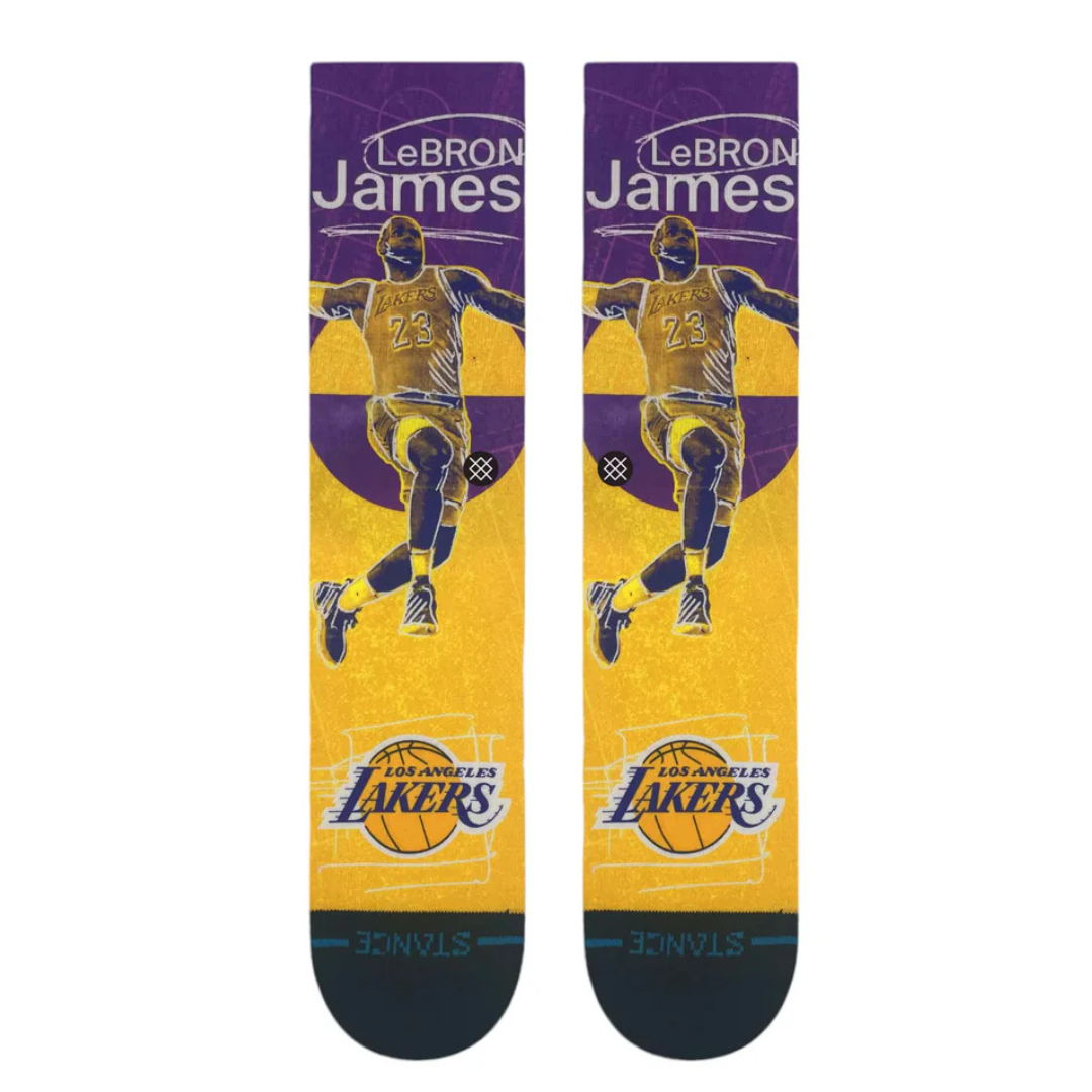 NBA LA Lakers Pasted Lebron FloorPlay Socks