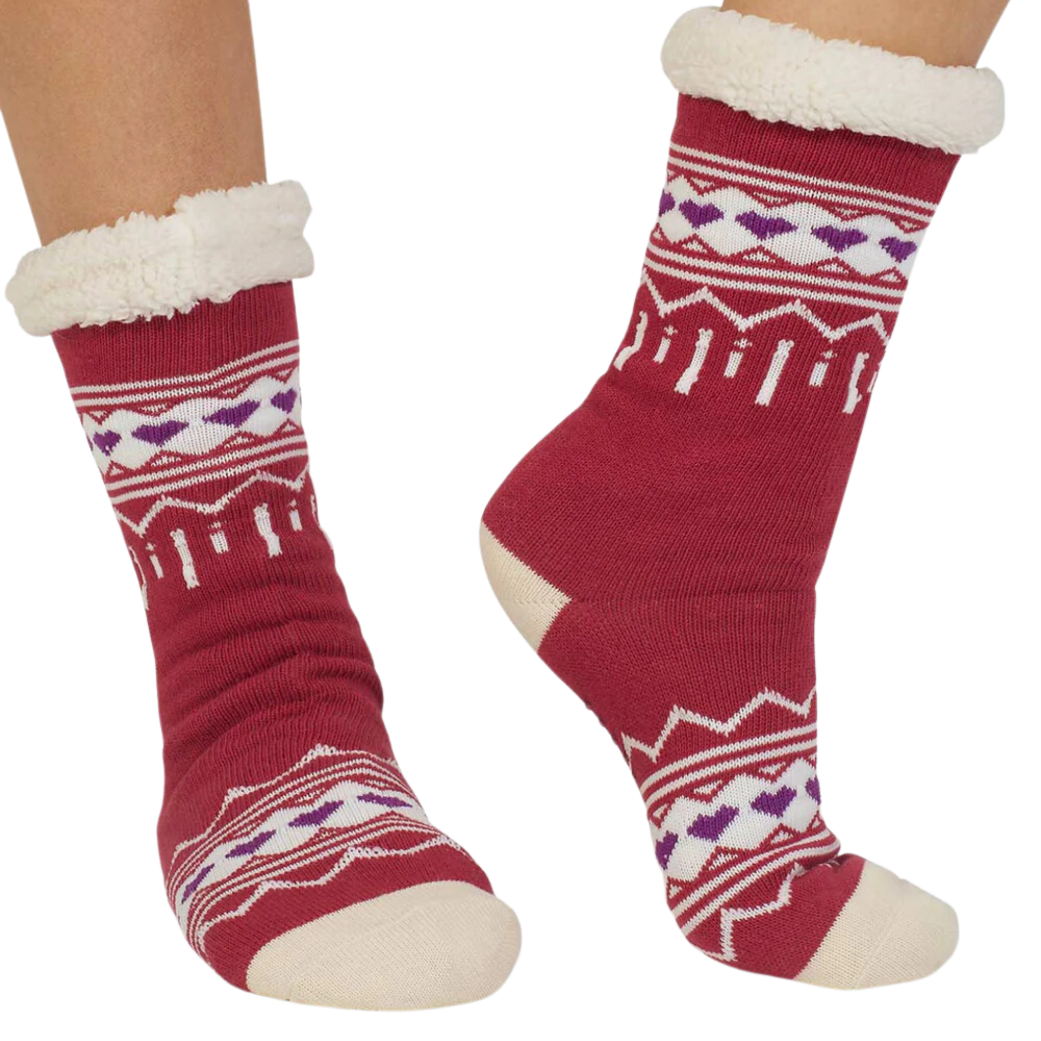Buy radish-pink Ilah Fair Isle Slipper Socks (Women&#39;s)