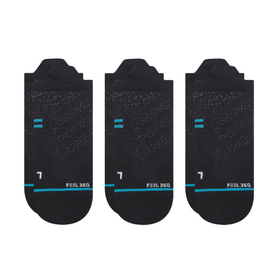 Run - Mid Cushion Tab - Black (3 Pack)