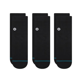 Icon Quarter: Black (3 Pack)