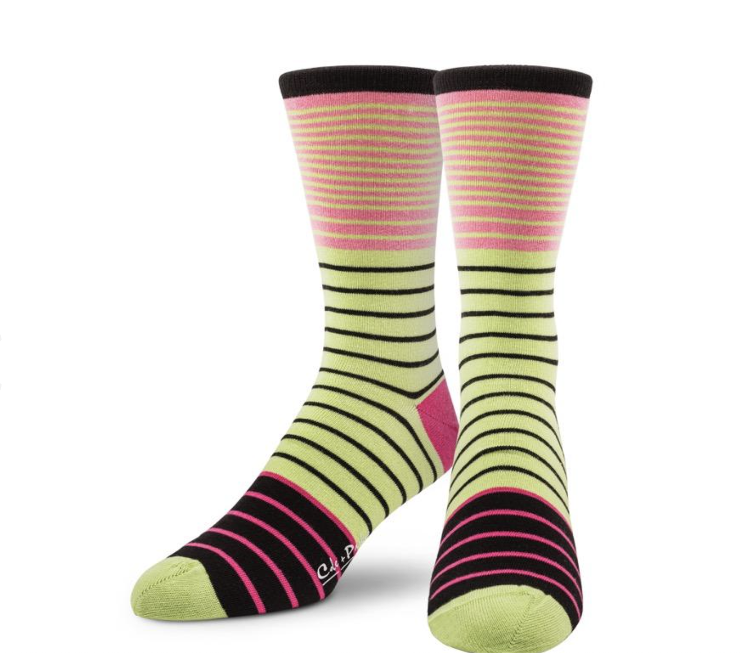 Neon Stripes - Lime Green & Pink