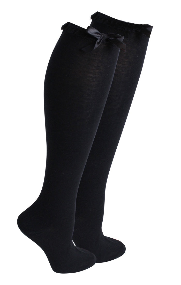 Knee high socks outlet with bows womens