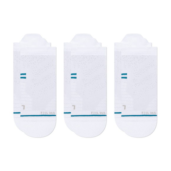 Run - Mid Cushion Tab - White (3 Pack)