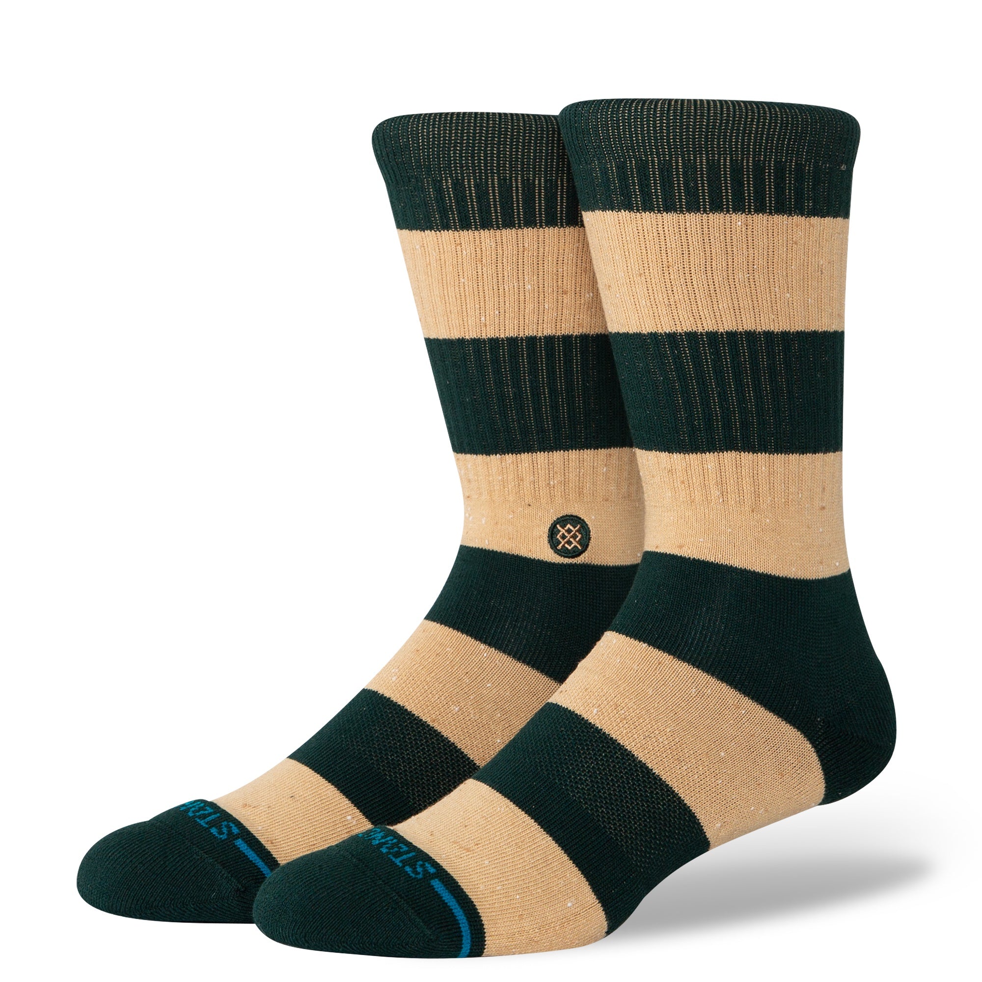 Nep Stripe Crew: Pine Green