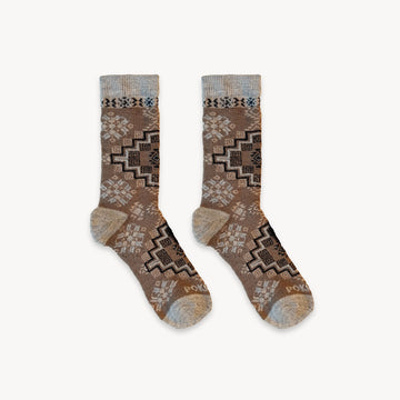 Thick Print Alpaca - Dark Vanilla