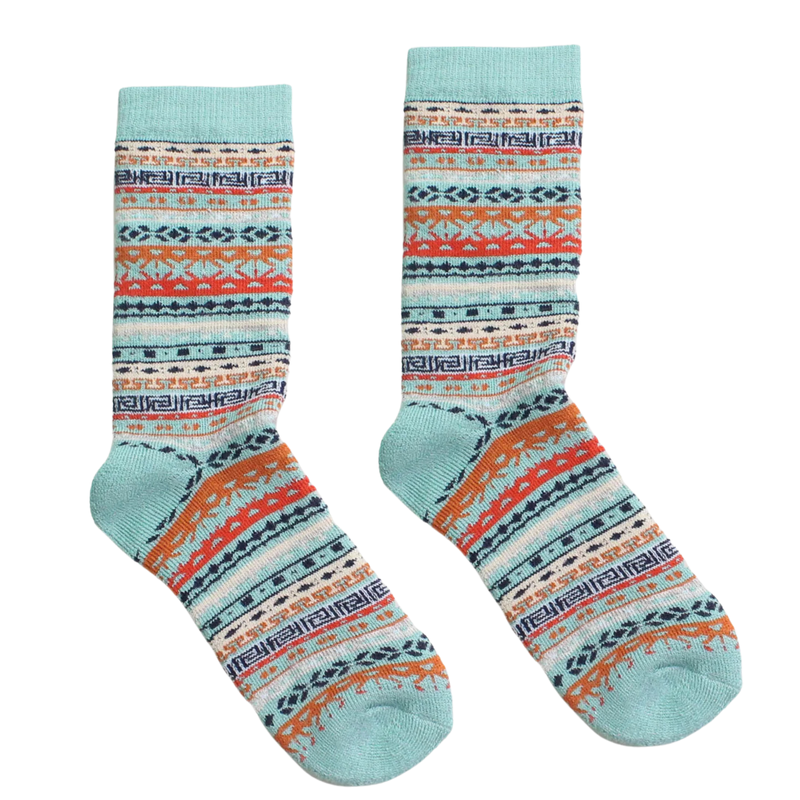 Alpaca Aqua Crew Socks