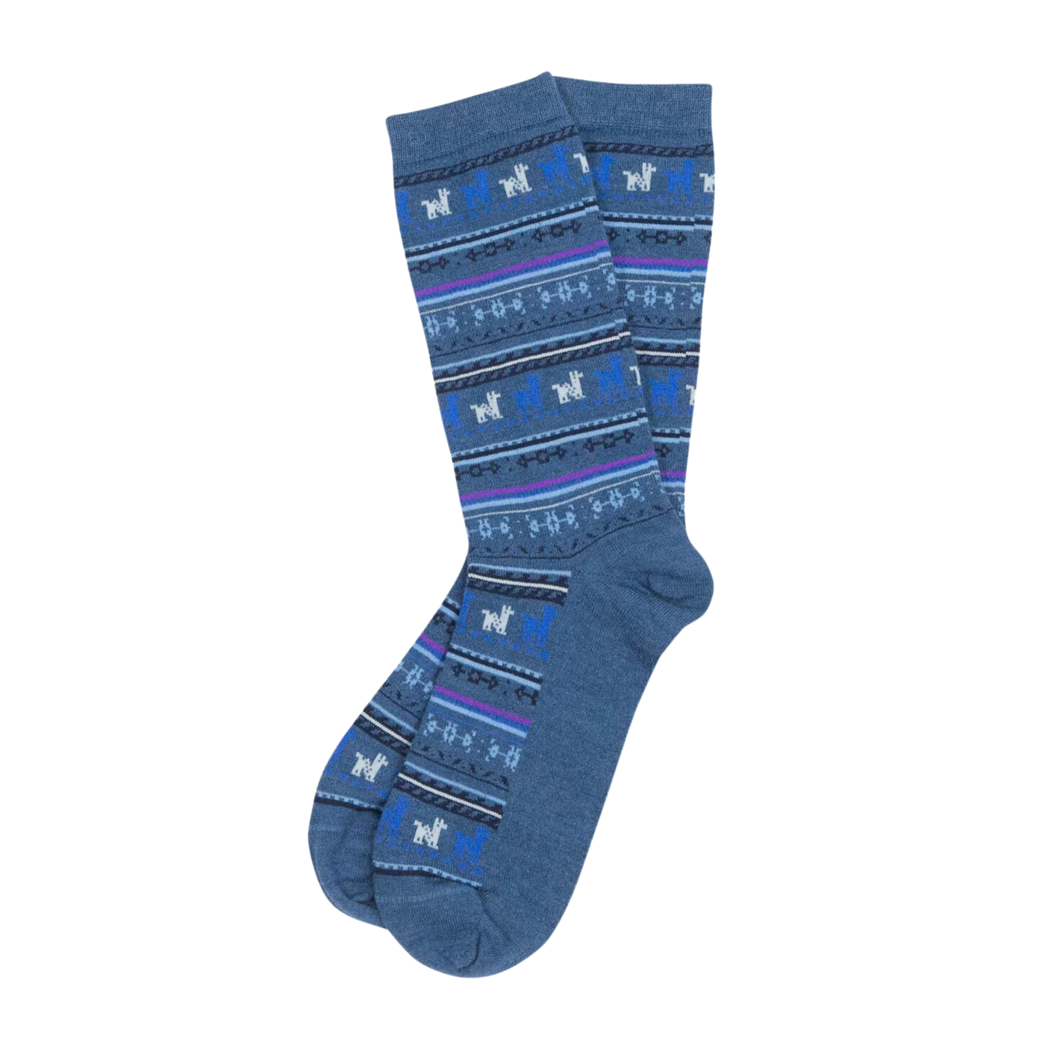 Buy denim Alpaca Print Socks