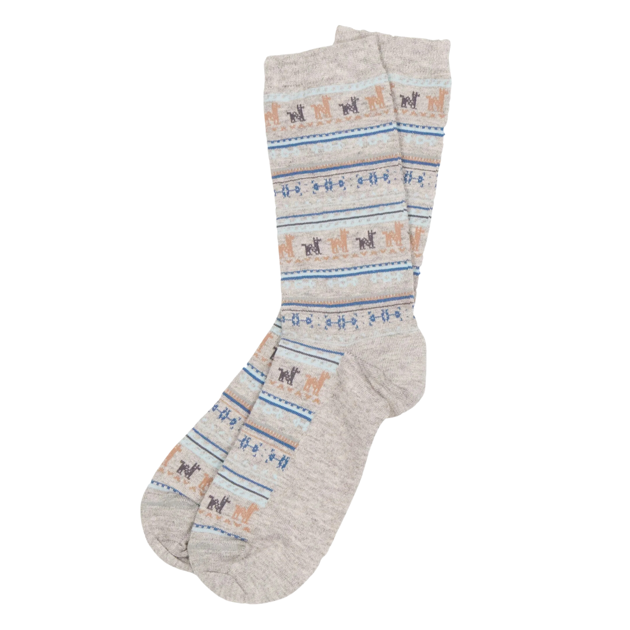 Buy grey Alpaca Print Socks