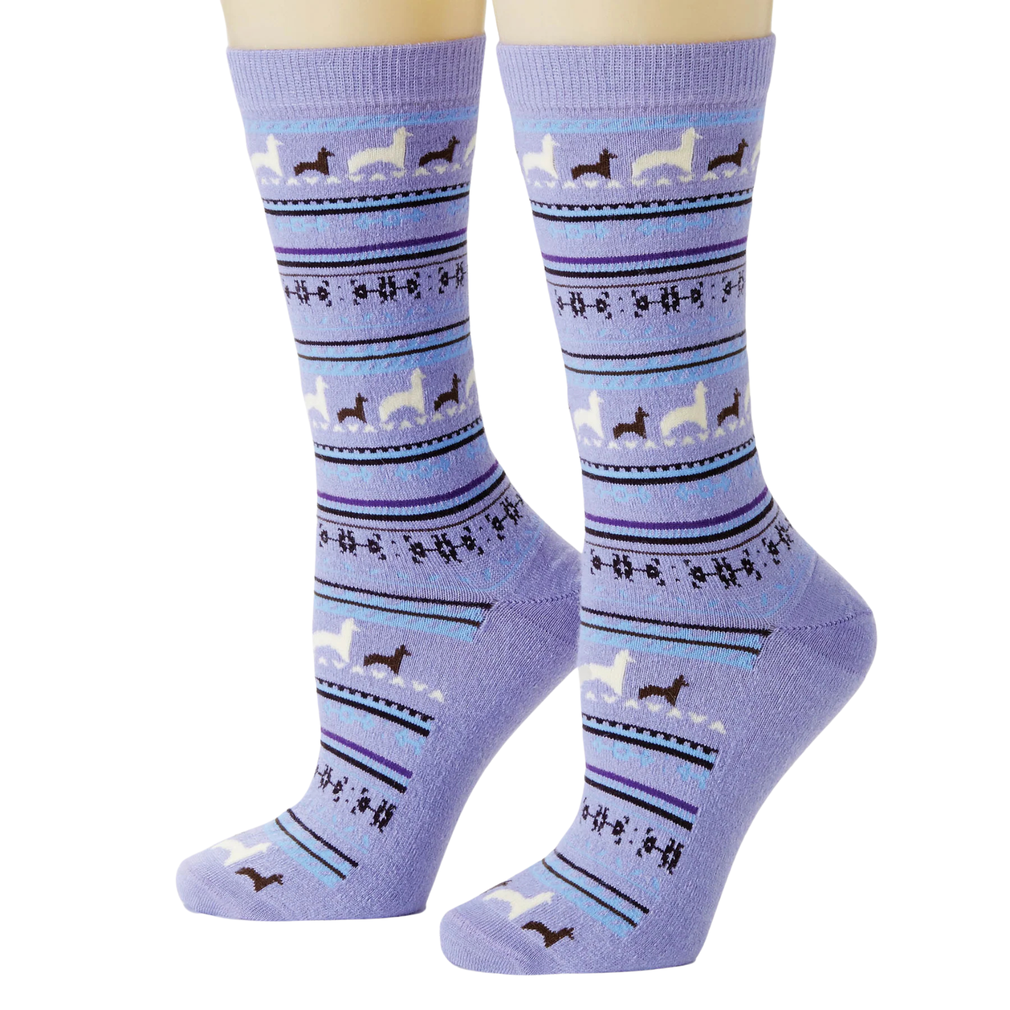 Buy lilac Alpaca Print Socks