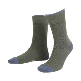 True Dot Cotton Crew: Olive Melange