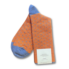True Dot Cotton Crew:  Orange Melange