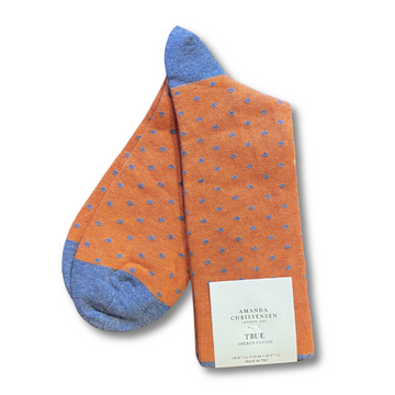 True Dot Cotton Crew:  Orange Melange