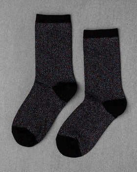 Buy black-disco Glitter Socks