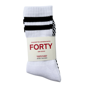 Buy black Grip Sock: Stripe Full Crew (Large)