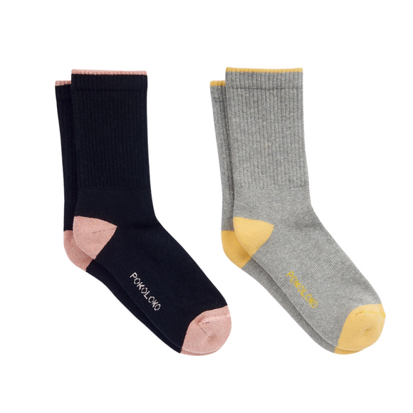 Heel Toe Pima Cotton Crew: 2 Pack