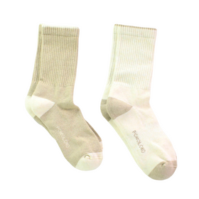 Heel Toe Pima Cotton Crew: 2 Pack - 0