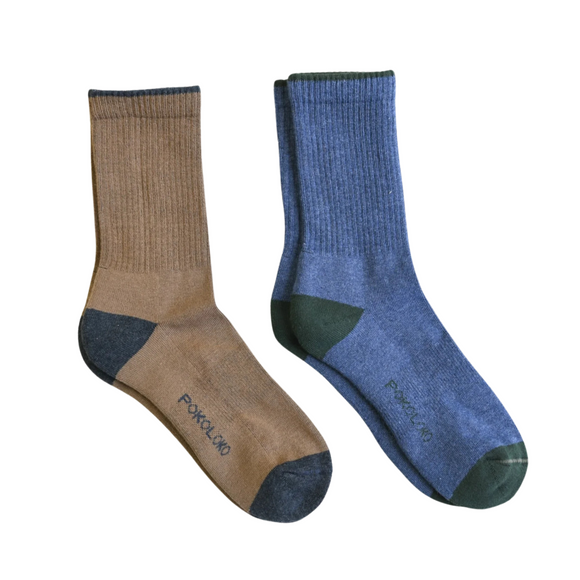 Heel Toe Pima Cotton Crew: 2 Pack