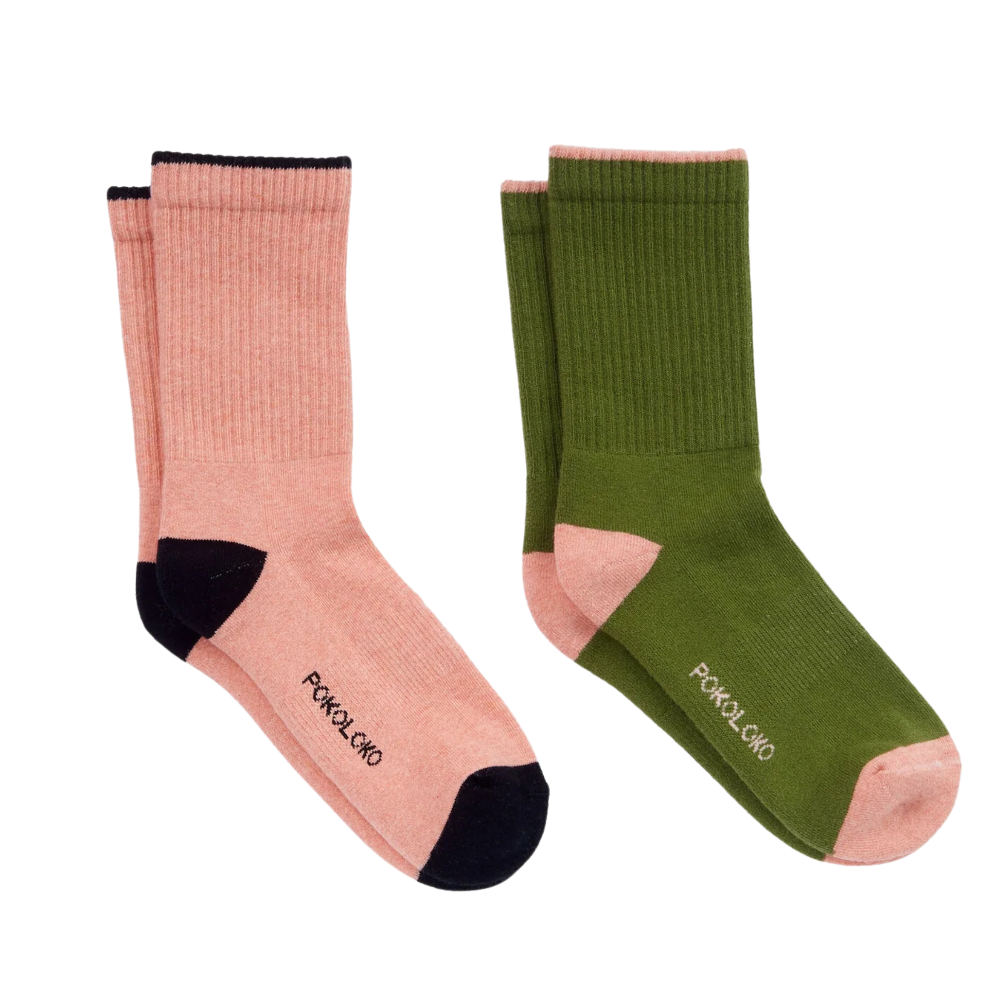 Buy pink-green Heel Toe Crew: 2 Pack