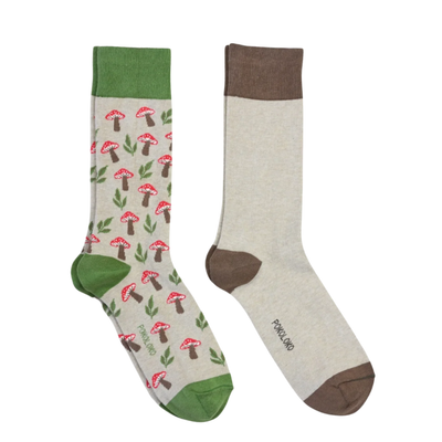 Mushroom Meadow Pima Crew (2 Pack)