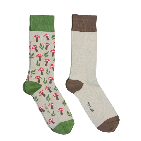 Mushroom Meadow Pima Crew (2 Pack)