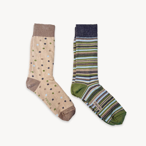 Stripes & Dots Pima socks (2 Pack)