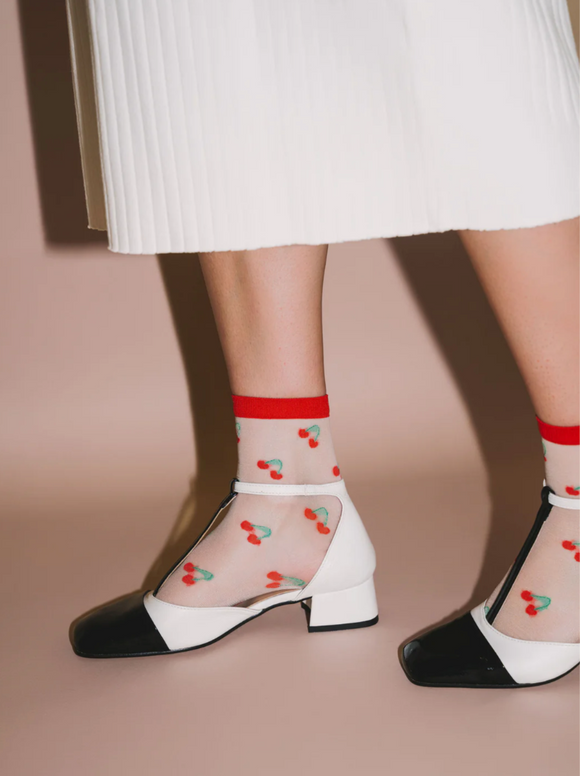 Sheer Fruit Stand Socks