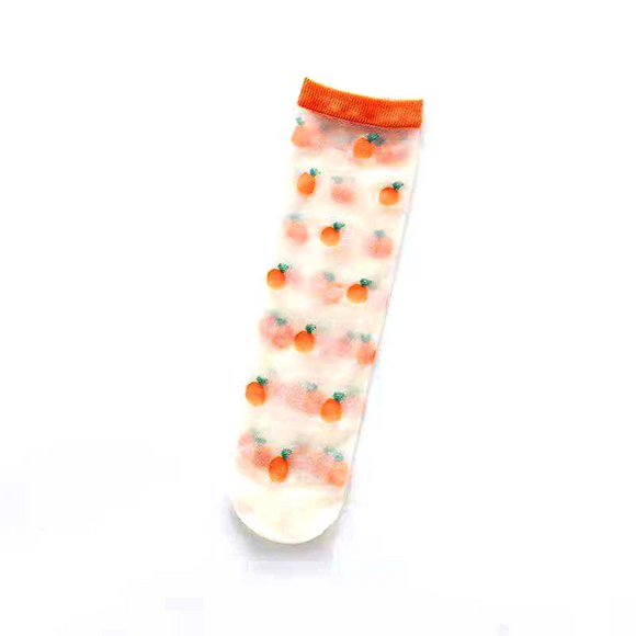 Sheer Fruit Stand Socks