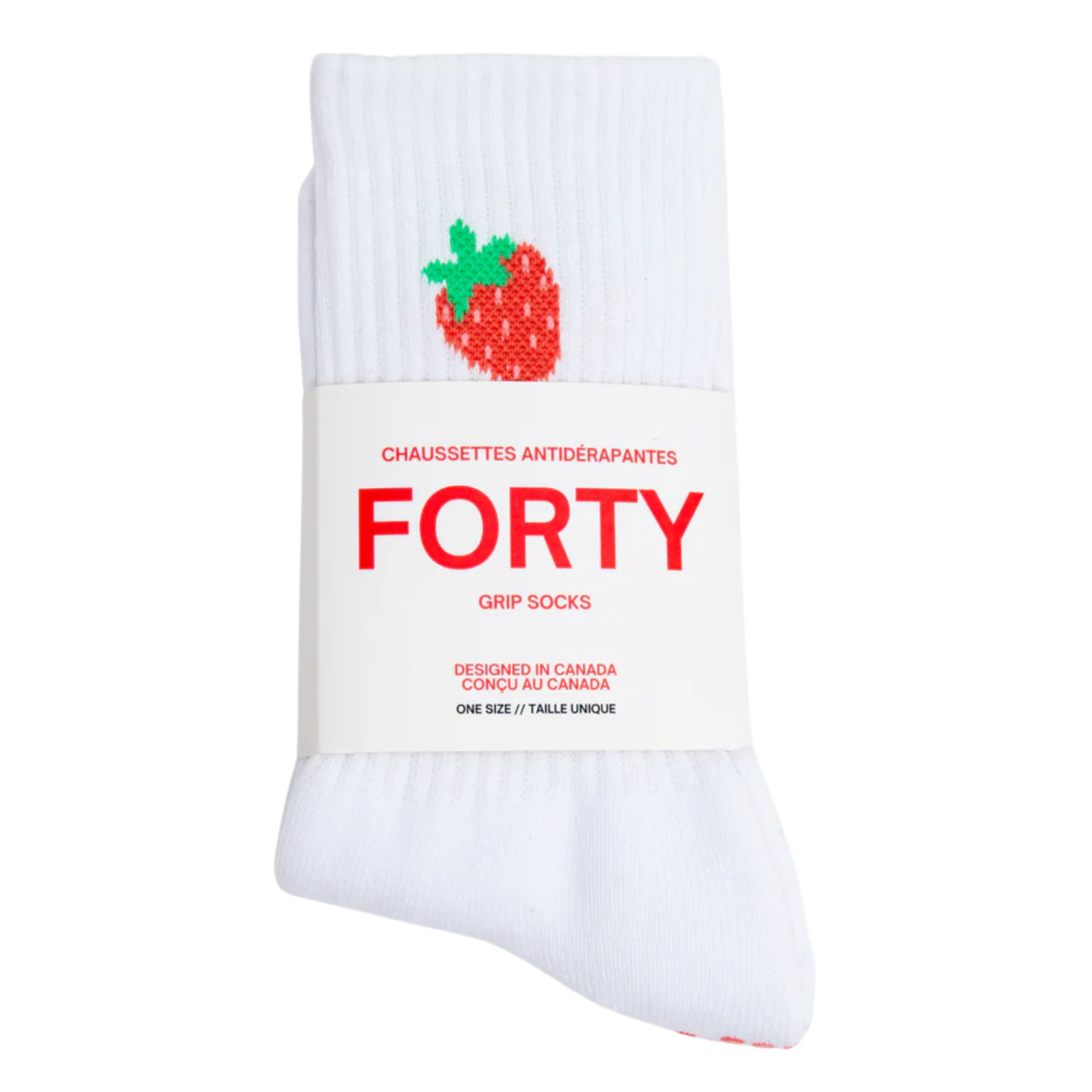 Buy strawberry Grip Sock: Half Crew (Small)