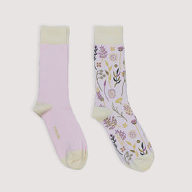 Botanical and Solid Pima Socks (2 Pack)