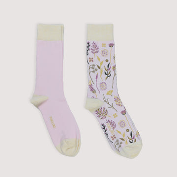 Botanical and Solid Pima Socks (2 Pack)