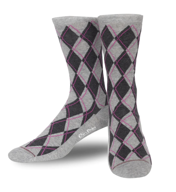 Argyle - Pink & Grey