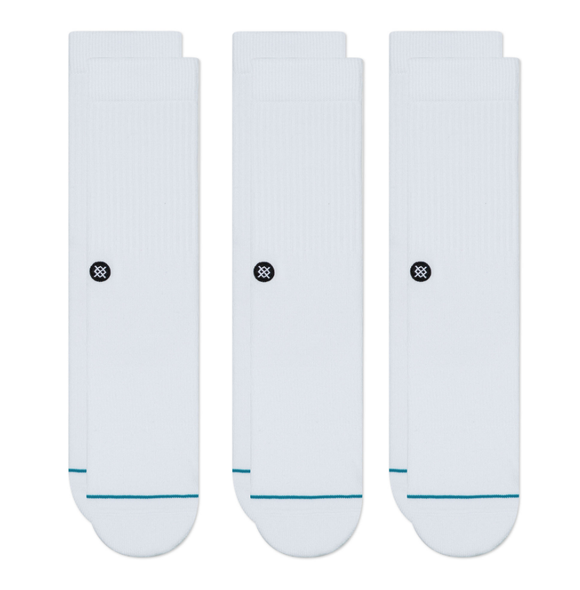 Icon Crew: White (3 Pack)