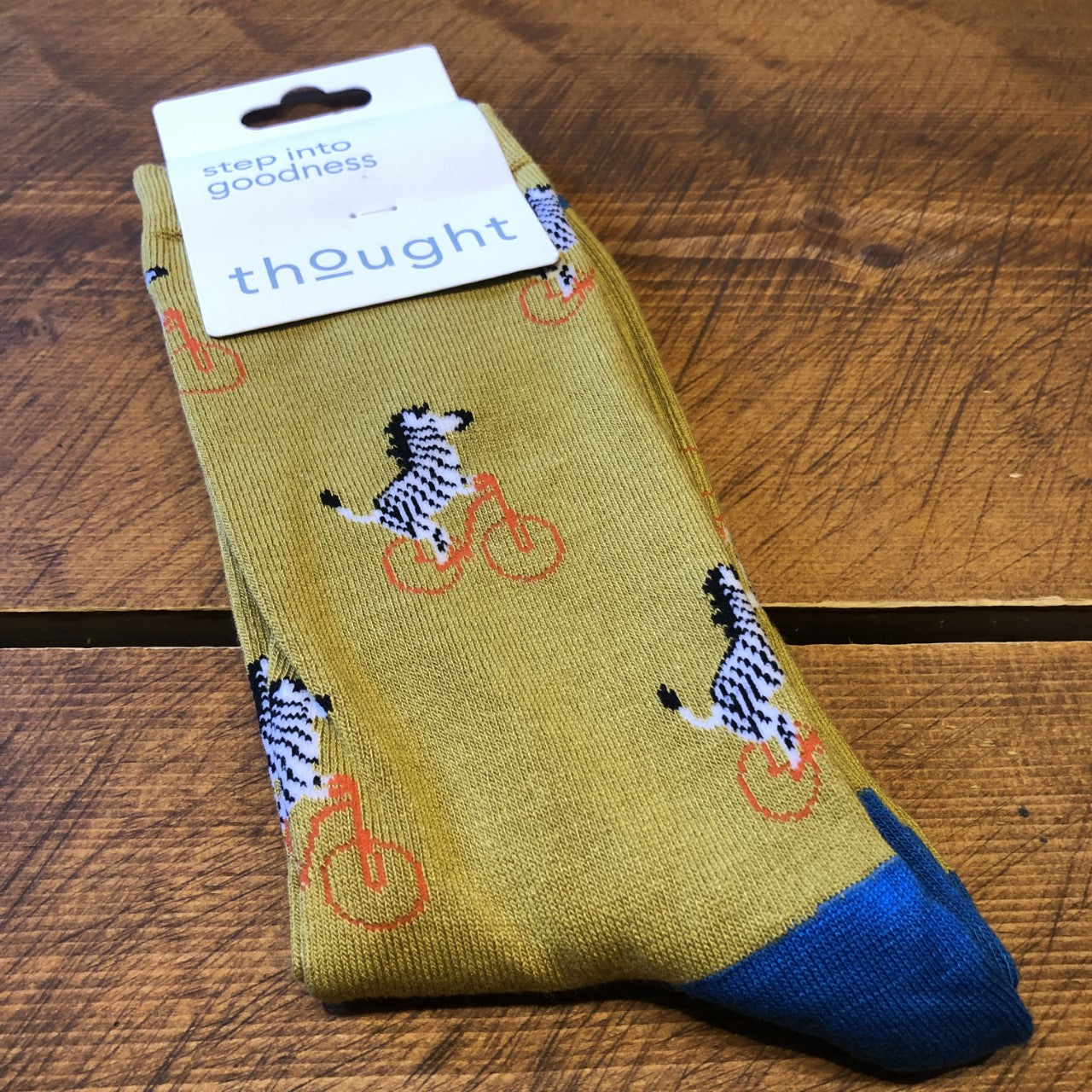 Men's Archie Bike Socks - Zebra - Chartreuse Yellow