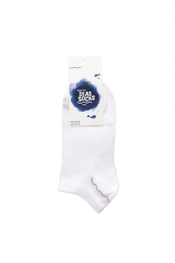 Small Sneaker Ankle Sock Plaice - White