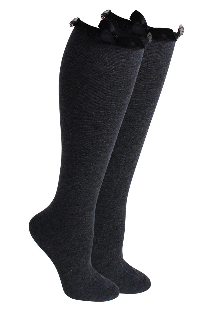 Knee high socks 2025 with bows womens