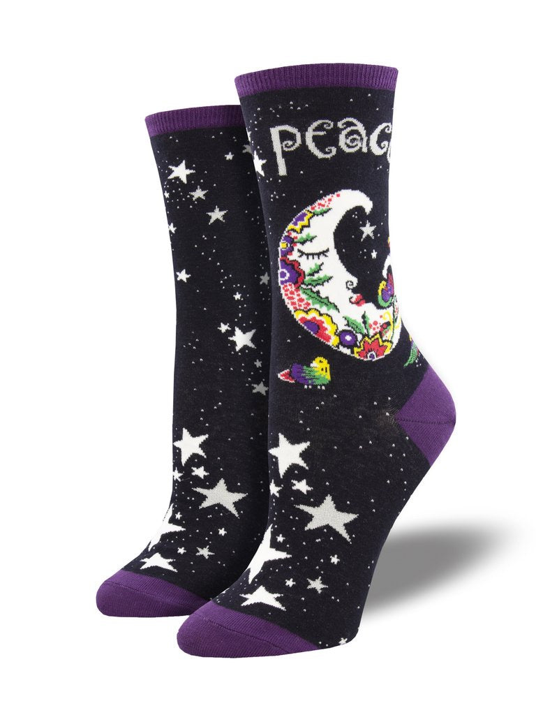 Women's Peaceful Moon - Black